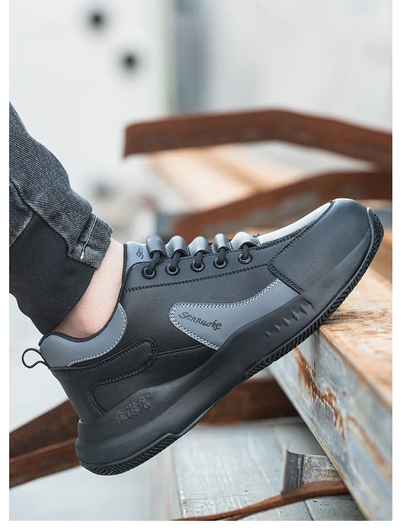 Safety Shoes ManforWork Man's Safety working Shoes Lightweight Work Wear Free Shipping Industrial Security-Protection Waterproof