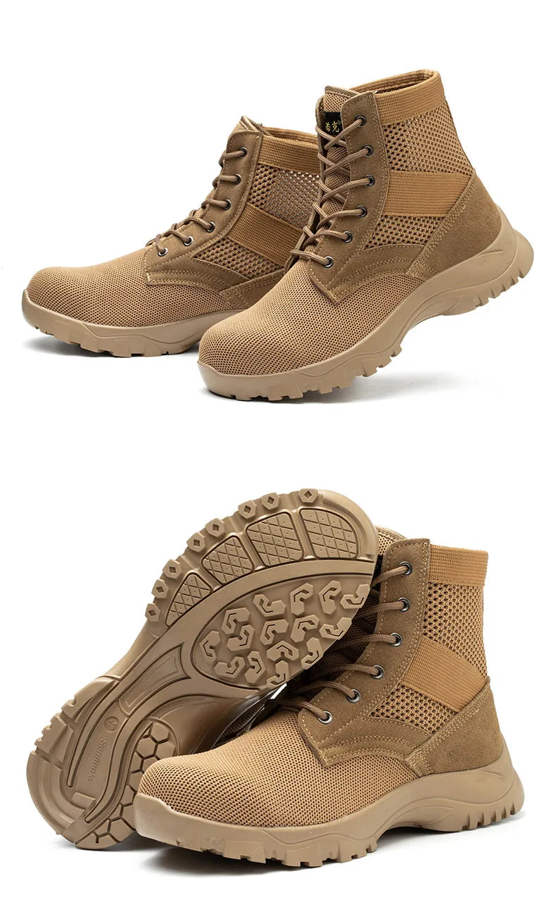 Safety Shoes Safety Boots Man SteelToe Cap for Work Lightweight Safety Tennis Industrial Security-Protection